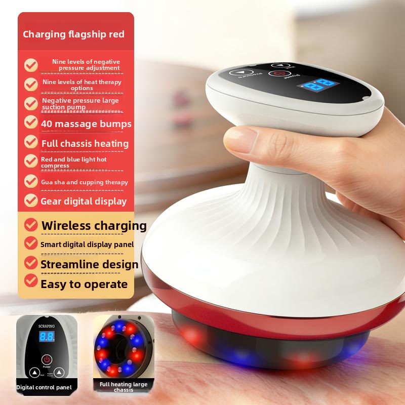 Electric Gua Sha Massage Device with Heating and Cupping