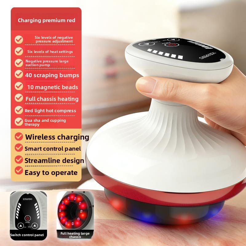 Electric Gua Sha Massage Device with Heating and Cupping