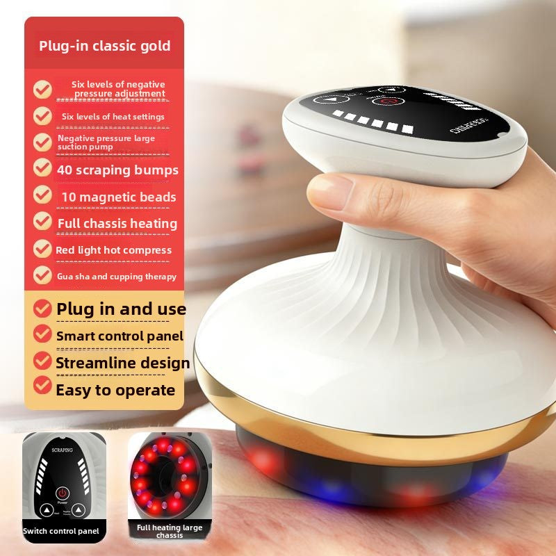 Electric Gua Sha Massage Device with Heating and Cupping