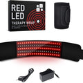 Portable LED Red Light Therapy Belt with Heating and Massage