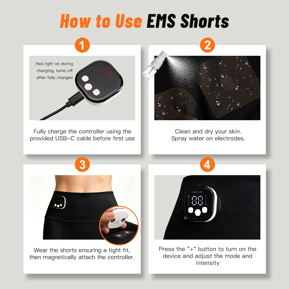 EMS Hip Lifting Intelligent Yoga Power Pants EMS Micro Current Pulse Massager Muscle Stimulation Slimming Shaping Buttocks Tools