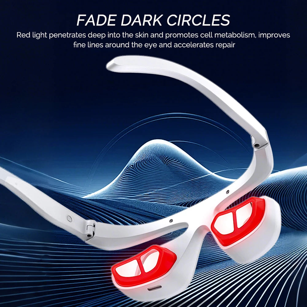 Red Light Eye Massager | 3-Gear Heat & Vibration, Wireless