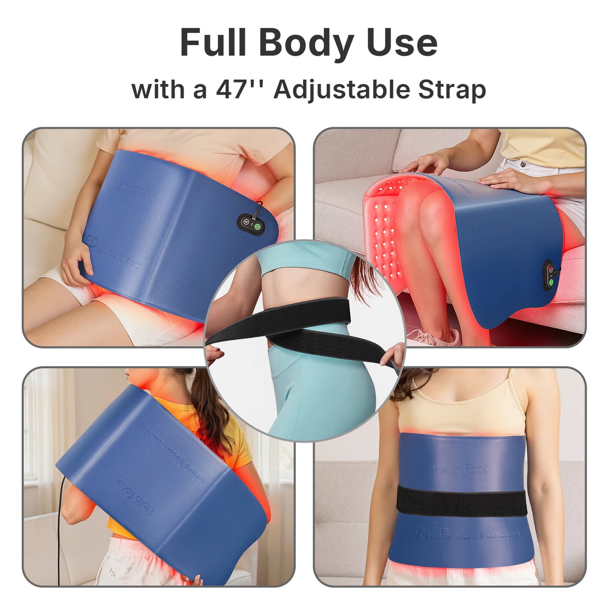 Full Body Red Light Therapy Mat | 792 LED Panel with Adjustable Strap