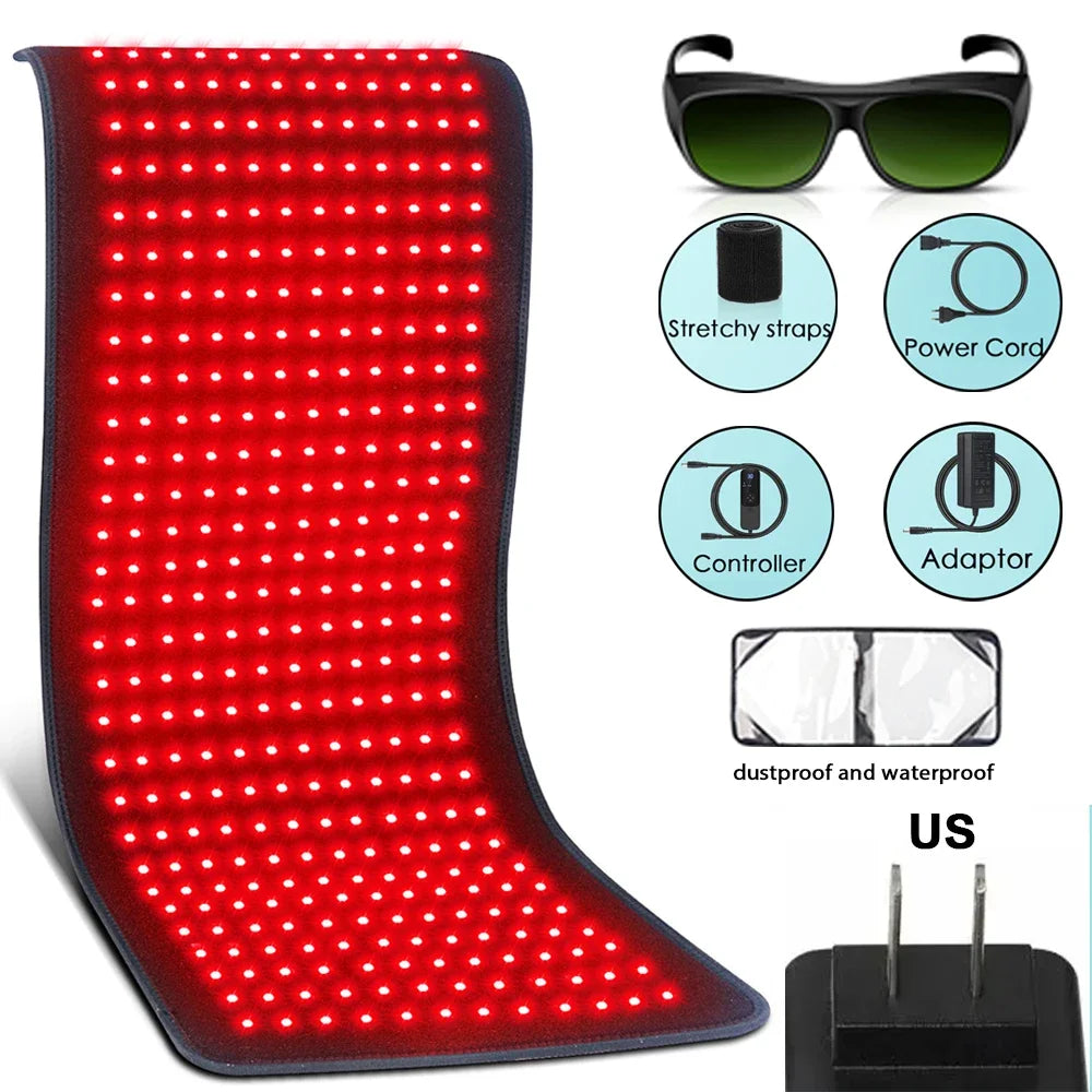Updated Red Light Therapy Heating Pad Waist Back Shoulder Muscle Pain Relief Relax Infrared Light For Body Device Cushion 850nm