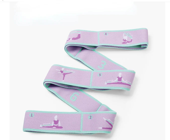Yoga Stretching Belt Dance Stretching Band Elastic Yoga Resistance Bands Home Pilates Exercise Pull Strap Belt Fitness Sport