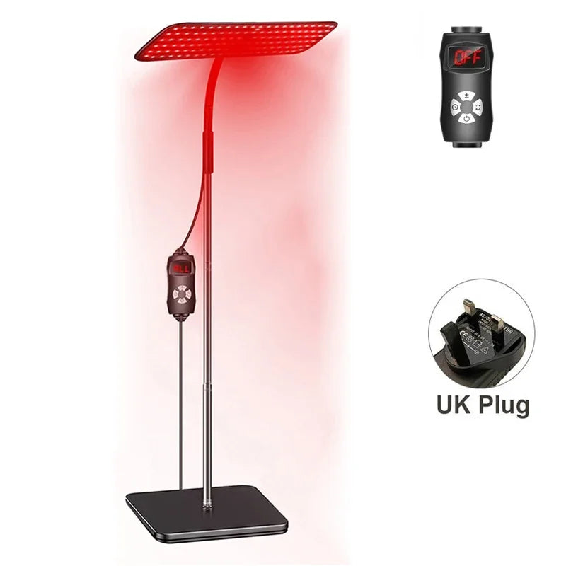Red Light Therapy Panel | 126 LED Floor Stand, Adjustable Height & Angle