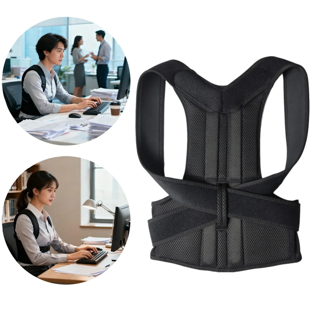 Humpback Prevention Posture Support Belt, Back & Sitting Posture Corrector, Body-Shaping Back Beautifying Belt, Unisex