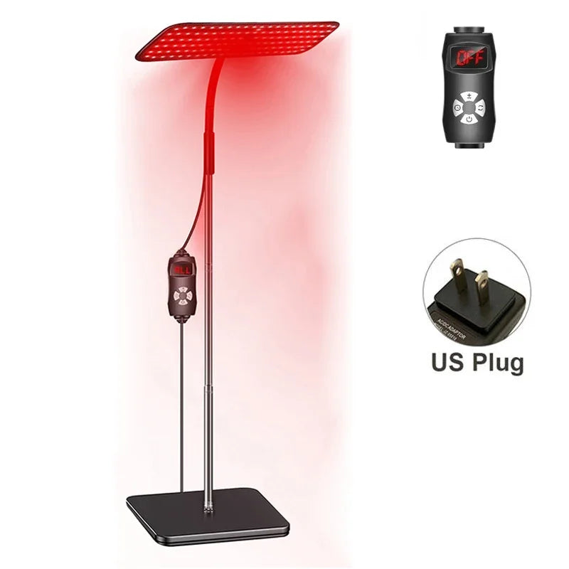 Red Light Therapy Panel | 126 LED Floor Stand, Adjustable Height & Angle