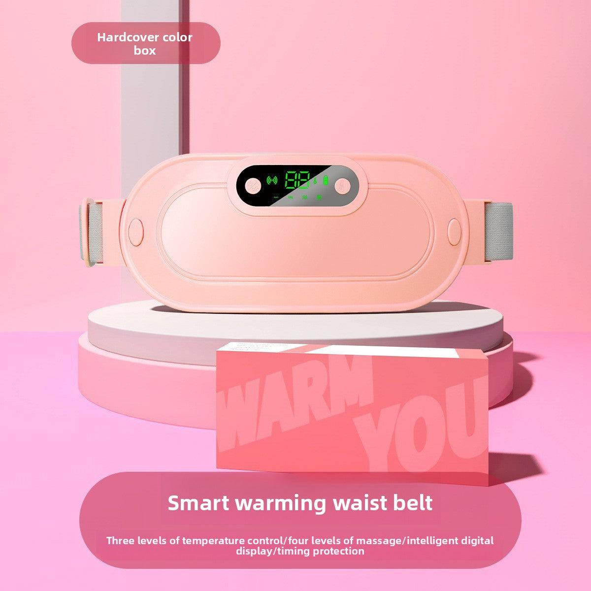 Heating Massage Belt with Vibration and Digital Display