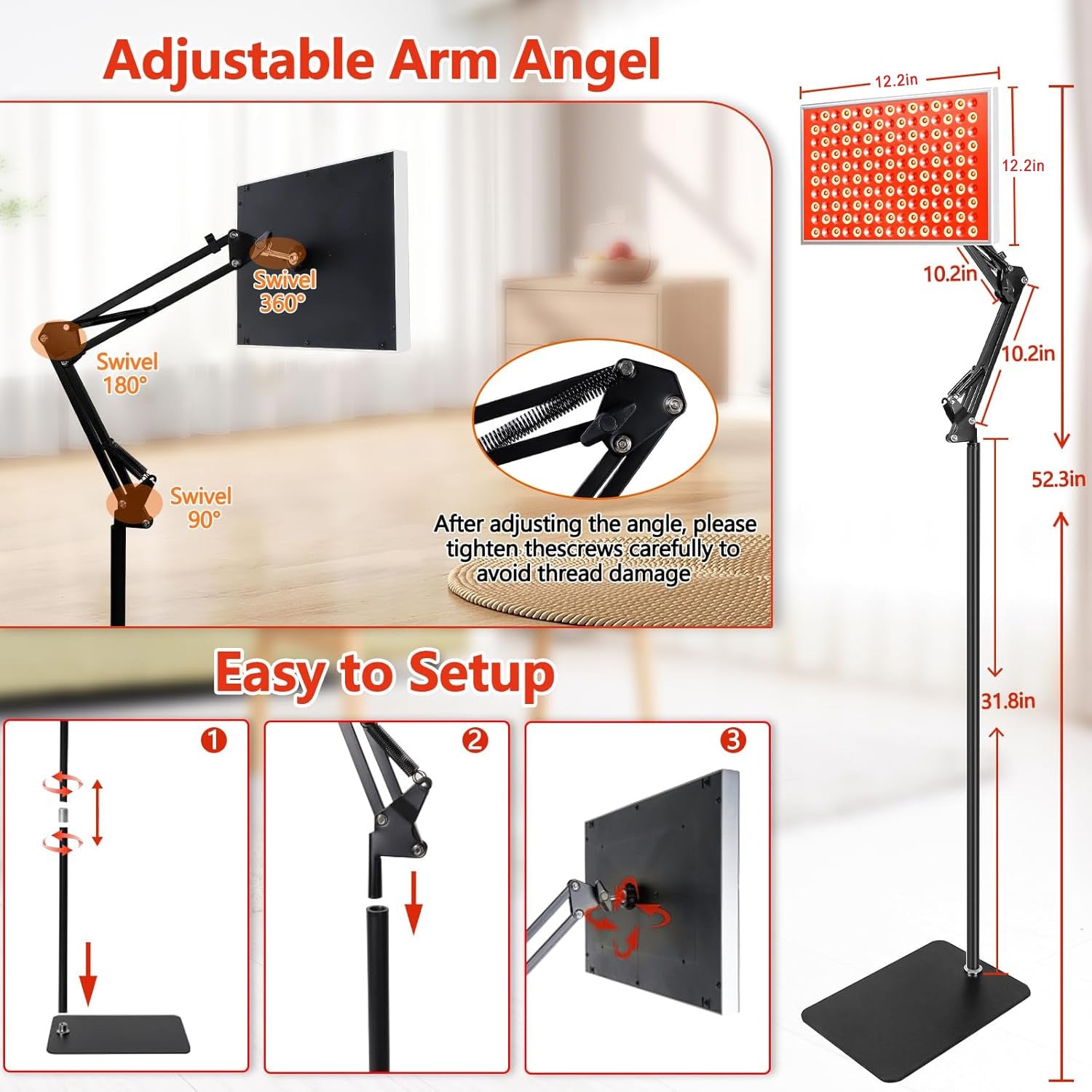 LED Red Light Therapy Lamp