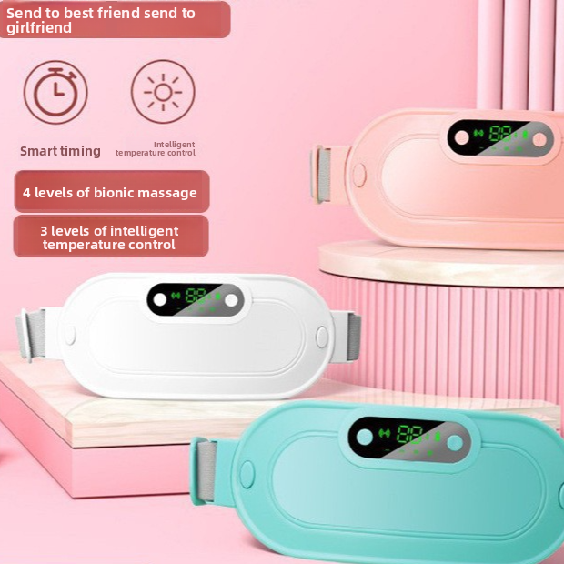 Heating Massage Belt with Vibration and Digital Display
