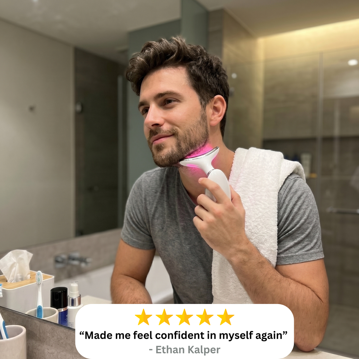 7-in-1 LED Face & Neck Massager | Anti-Aging Skin Tightening Device