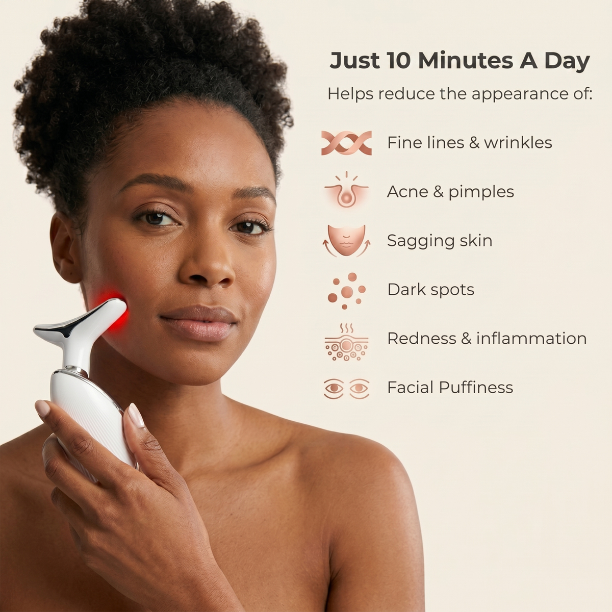 7-in-1 LED Face & Neck Massager | Anti-Aging Skin Tightening Device