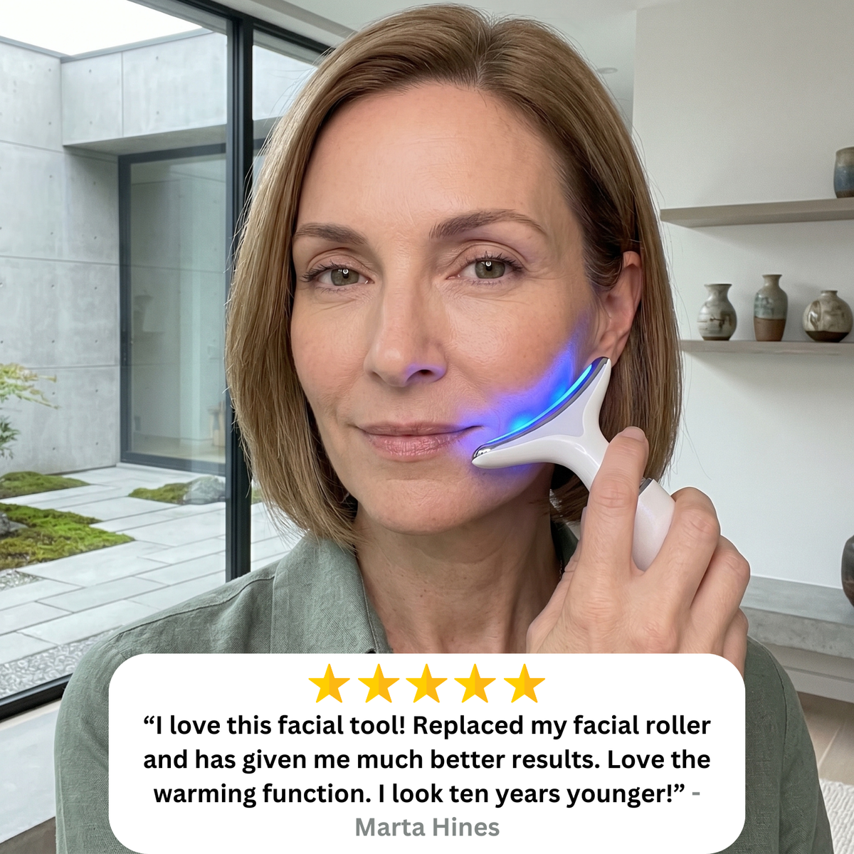 7-in-1 LED Face & Neck Massager | Anti-Aging Skin Tightening Device