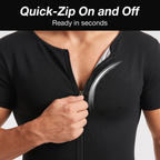 Men's Sauna Compression Suit Sweat Workout Bodysuit