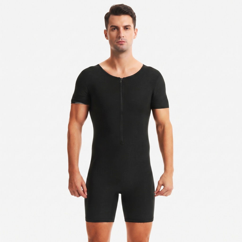 Men's Sauna Compression Suit Sweat Workout Bodysuit
